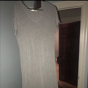 Gray midi T-shirt dress